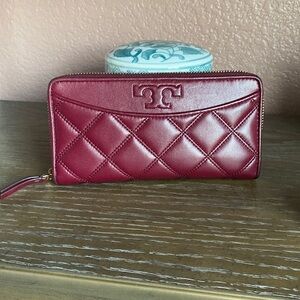 Tory Burch Savannah Continental Wallet Burgundy